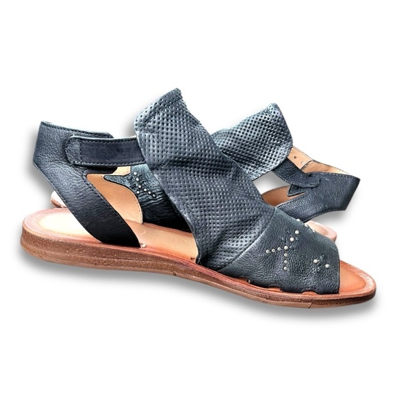 Mix Mooz Fifi Black Leather Hook & Loop Strap Sandals Womens Sz 11 NWOB - Picture 11 of 13